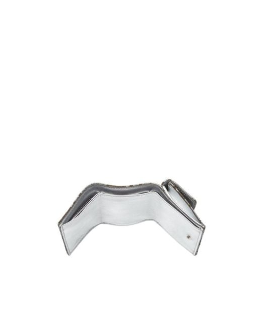 Fendi White Monogrammed Tri-Fold Wallet