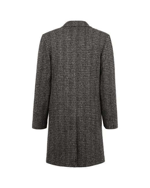Aspesi Gray Single Breasted Lapel Collared Coat for men