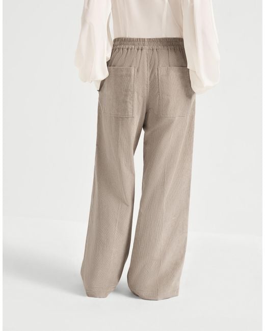 Brunello Cucinelli Gray Corduroy Trousers