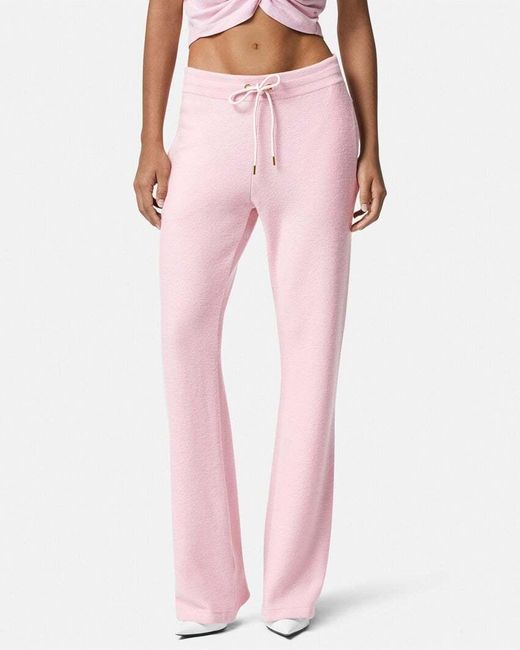 Versace Pink Drawstring Flared Trousers