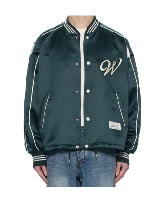 Wooyoungmi Black Contrast Trim Bomber Jacket for men