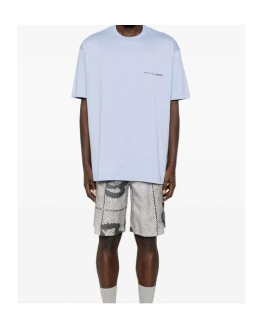 Comme des Garçons Blue Round Neck Short Sleeve T-Shirt