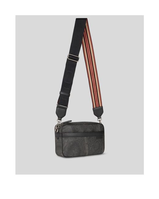 Etro White Small Paisley-Printed Zipped Crossbody Bag for men