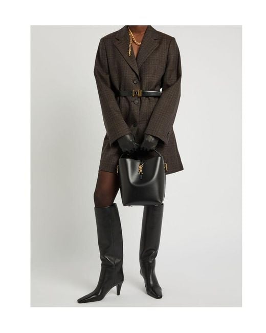 Saint Laurent Black Le 37 Small Leather Bucket Bag