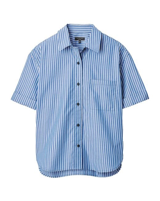 Rag & Bone Blue Striped Shirt