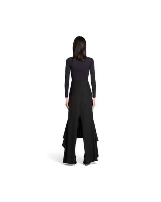Balenciaga Black Deconstructed Godet Skirt
