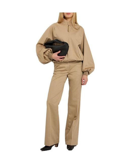 Gabriela Hearst Natural Straight-Leg Cotton Trousers