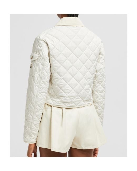 Moncler White Chitre Logo Patch Puffer Jacket