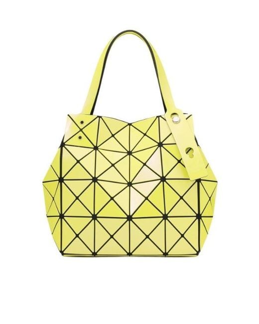 Issey Miyake Yellow Prism Tote Shoulder Bag