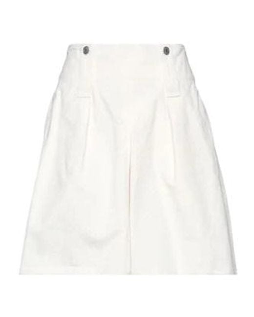 Isabel Marant White Solid Fashion Denim Shorts