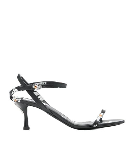 Moschino White Open-Toed High-Heeled Sandals