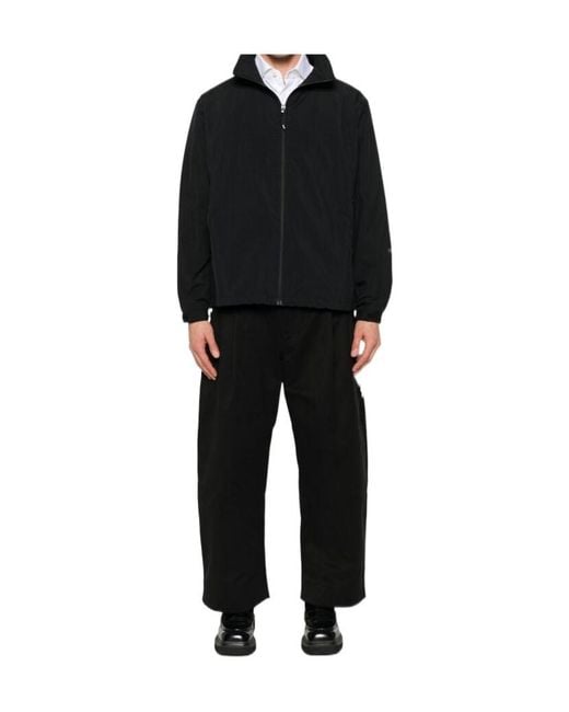 Studio Nicholson Black Belt-Loop Casual Pants for men