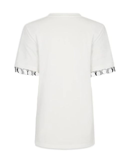 Rabanne White Crewneck Short-Sleeved T-Shirt