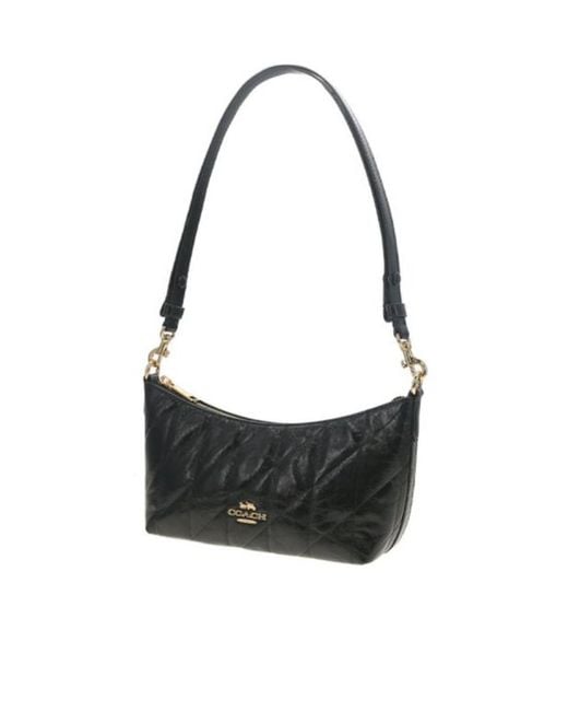 COACH Black Zippered Shoulder Bag