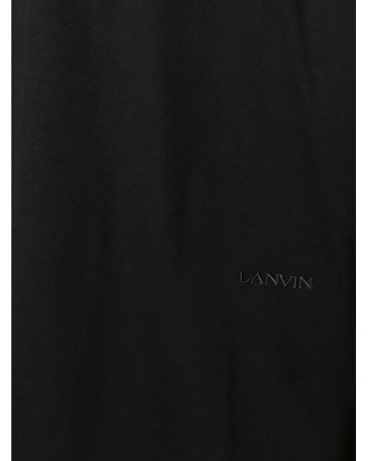 Lanvin Black Item O-Neck Short-Sleeved T-Shirt for men