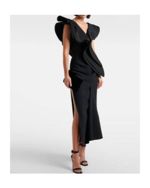 Maticevski Black Revive Wave Crêpe Gown