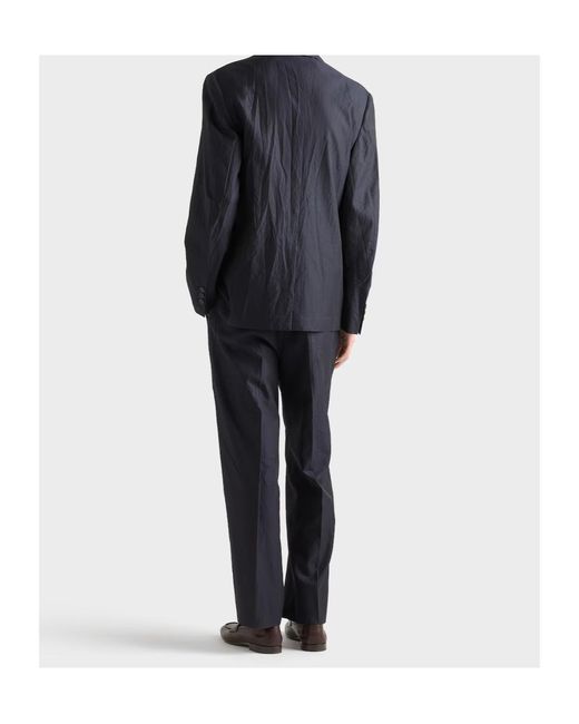 Prada Blue Cotton And Silk Pants for men