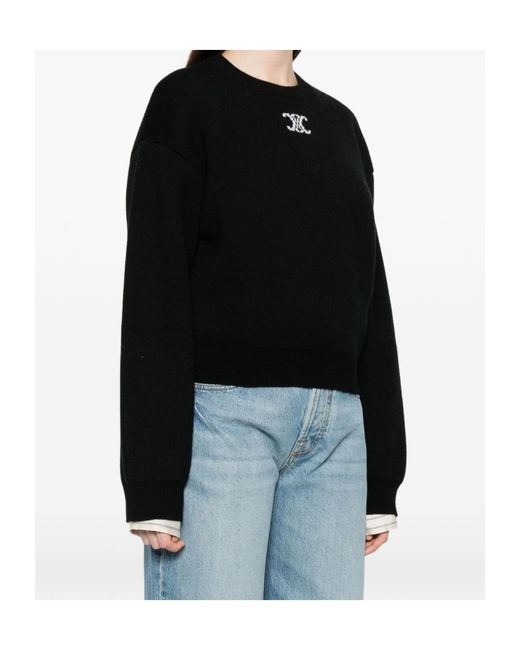 Céline Black Crewneck Sweater
