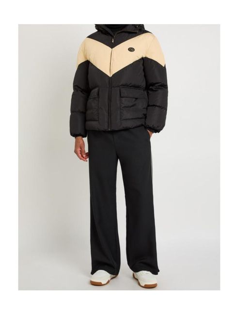 Valentino Black Padded Colour-Blocked Shell Jacket for men