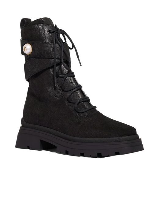 Jimmy Choo Black Lace-Up Boots