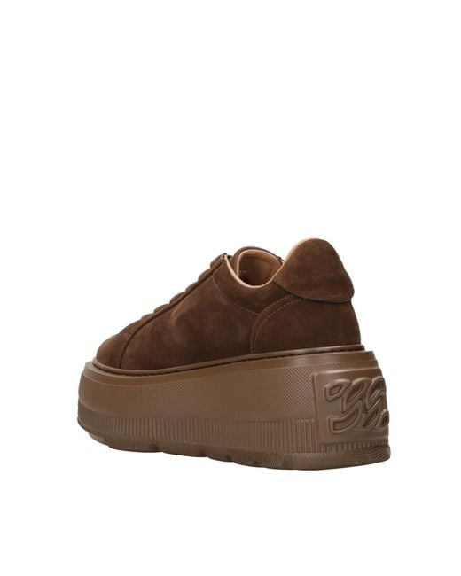 Casadei Brown Platform Casual Shoes