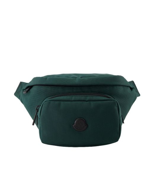 Moncler Green Logo Patch Belt Bag for men