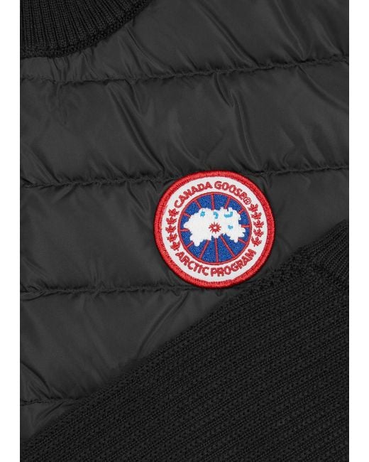 Canada Goose Black Hybridge Knit Quilted Shell Gilet for men