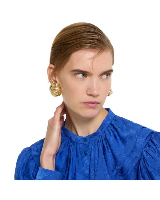 Gucci Metallic Snail-Shaped Earrings