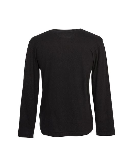 COMME DES GARÇONS PLAY Black Comme Des Garçons Play Double Heart Patch Crewneck T-Shirt for men