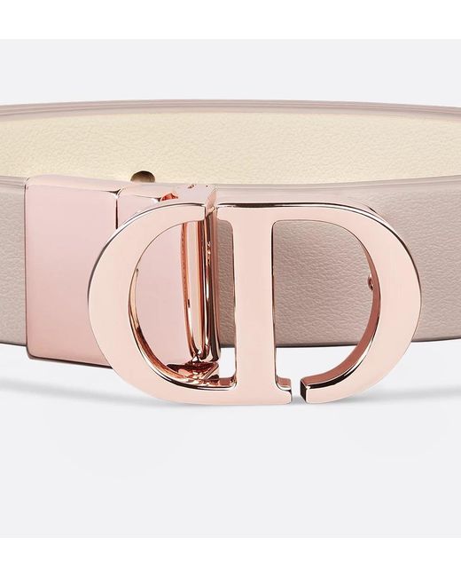 Dior White 30 Montaigne Reversible Belt