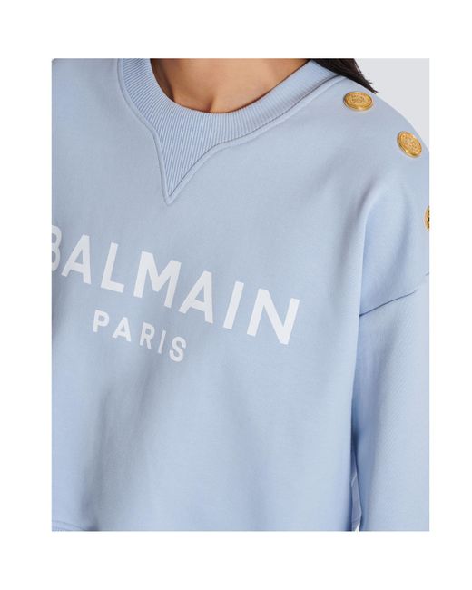 Balmain Blue Print Sweater