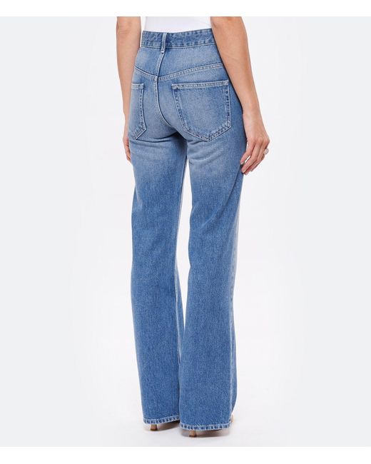 Isabel Marant Blue High-Rise Bootcut Jeans