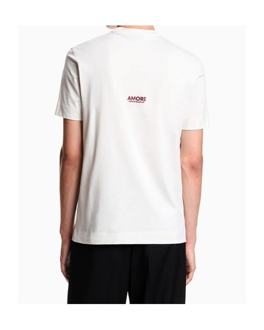 Emporio Armani White Short Sleeve T-Shirt for men