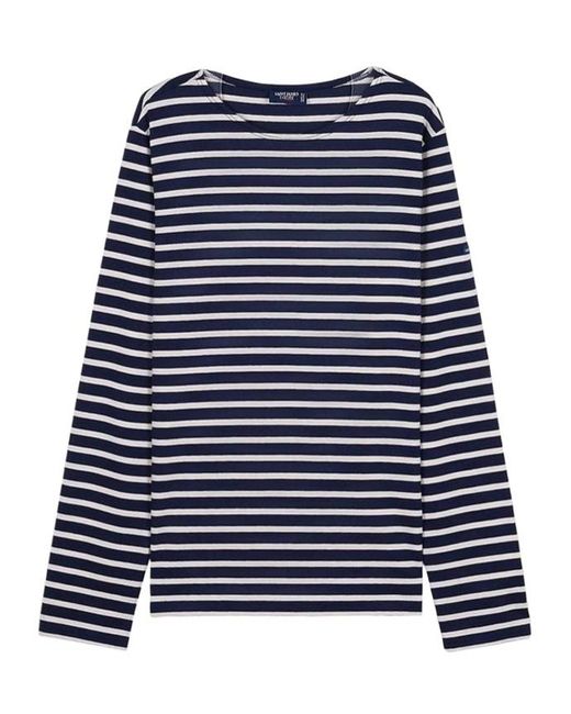 Saint James Blue Long-Sleeve T-Shirt for men