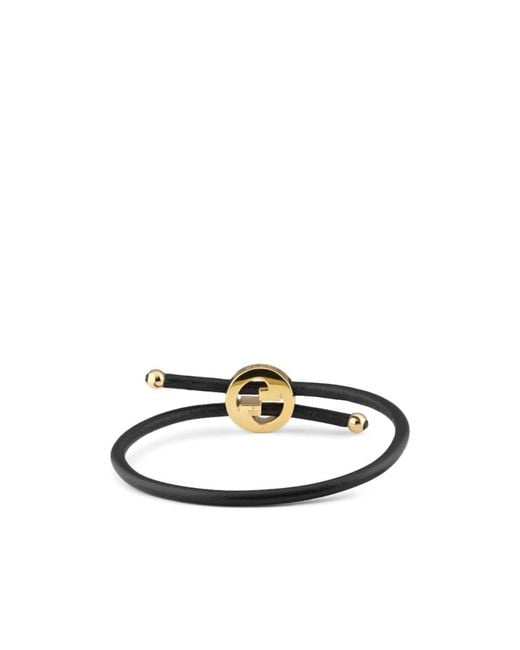 Gucci White Round Interlocking G Bracelet