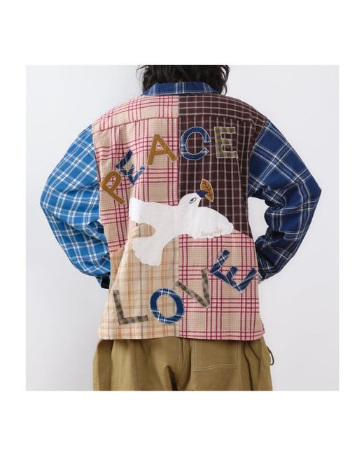 STORY mfg. Blue Greetings Shirt for men