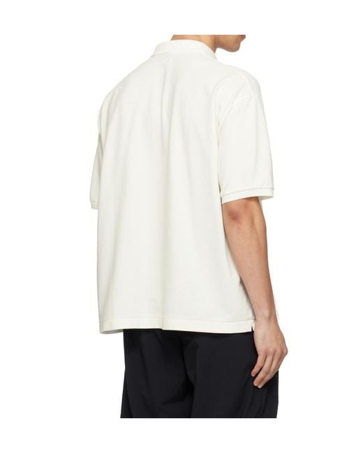 Nanamica White Short-Sleeved Polo Shirt for men
