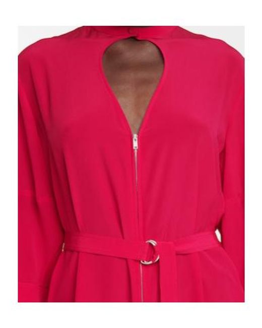 Stella McCartney Red Silk Midi Dress