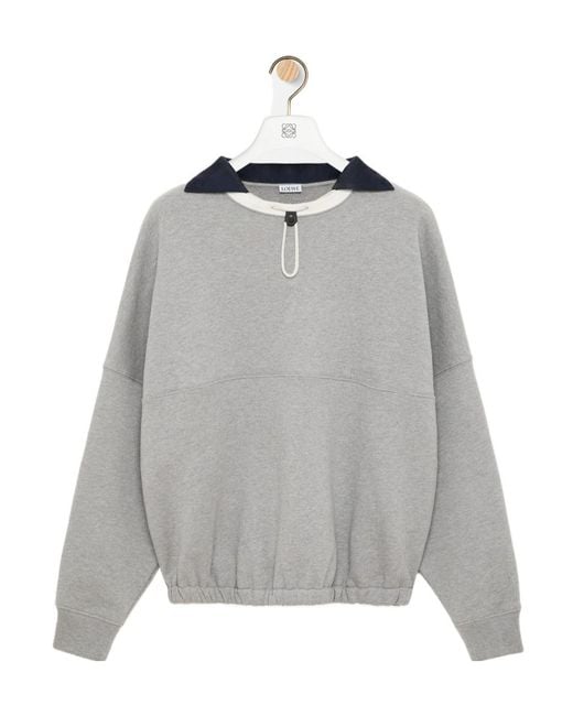 Loewe Gray Medium-Weight Fleece Sweatshirt