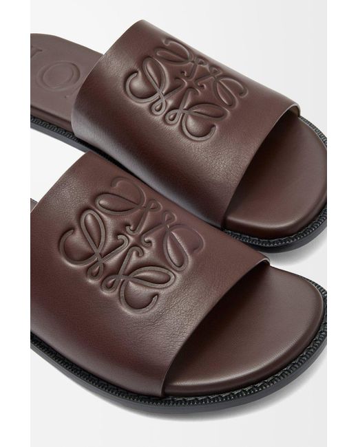 Loewe Brown Flex Anagram Slide for men