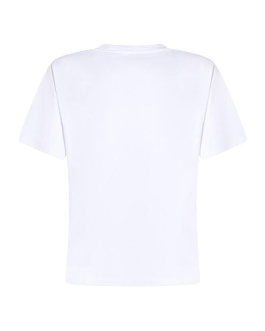 Tory Burch White Printed Short Sleeve T-Shirt