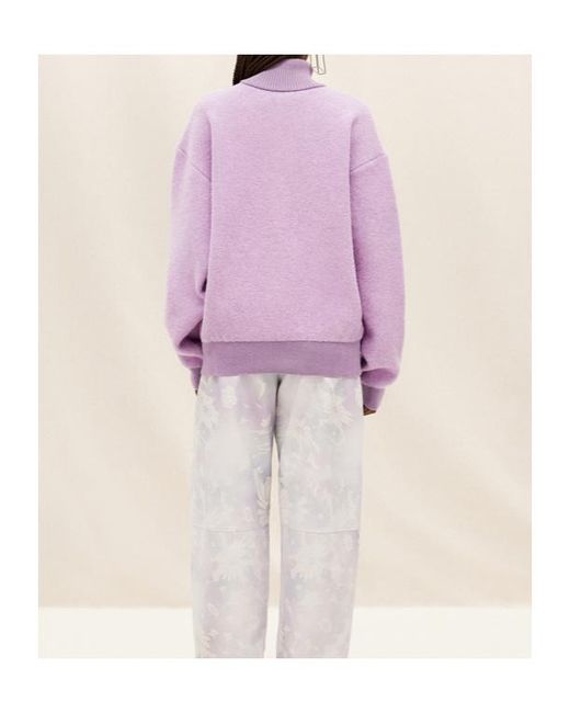 Jacquemus Purple La Maille Berger Zip Collar Sweater for men