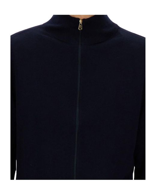 Paul Smith Blue Full-Zip Cardigan for men