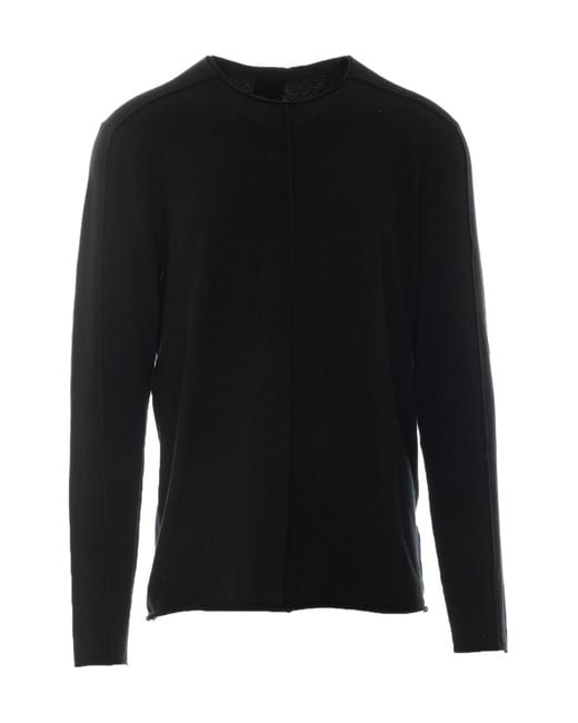 Thom Krom Black Crewneck Long Sleeve Sweater for men