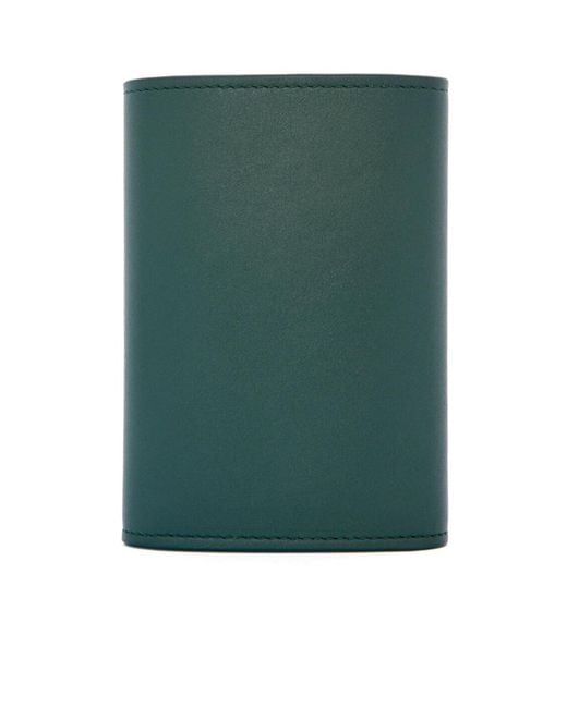 Loewe Green Pebble Small Vertical Wallet