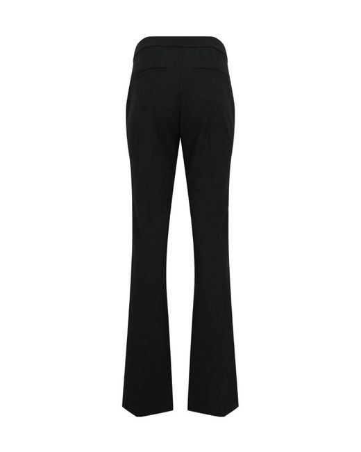 Vince Black Mid-Rise Flared Trousers