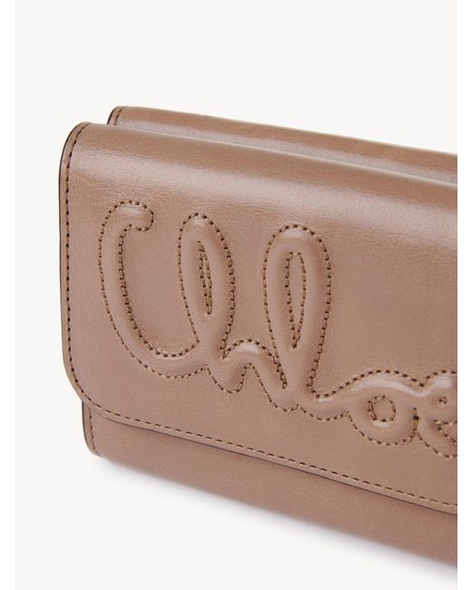 Chloé White Chloé C Small Tri-Fold Wallet
