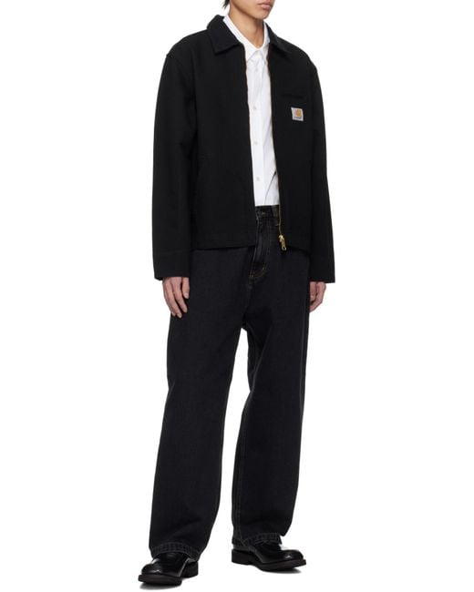 Carhartt Black Detroit Logo Patch Jacket for men