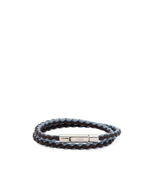 Tod's White Mycolors Logo Engraved Bracelet for men