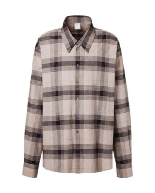 Calvin Klein Gray Tyson Checked Cotton Shirt for men